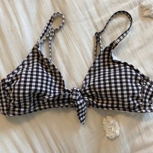 Plaid bikini top